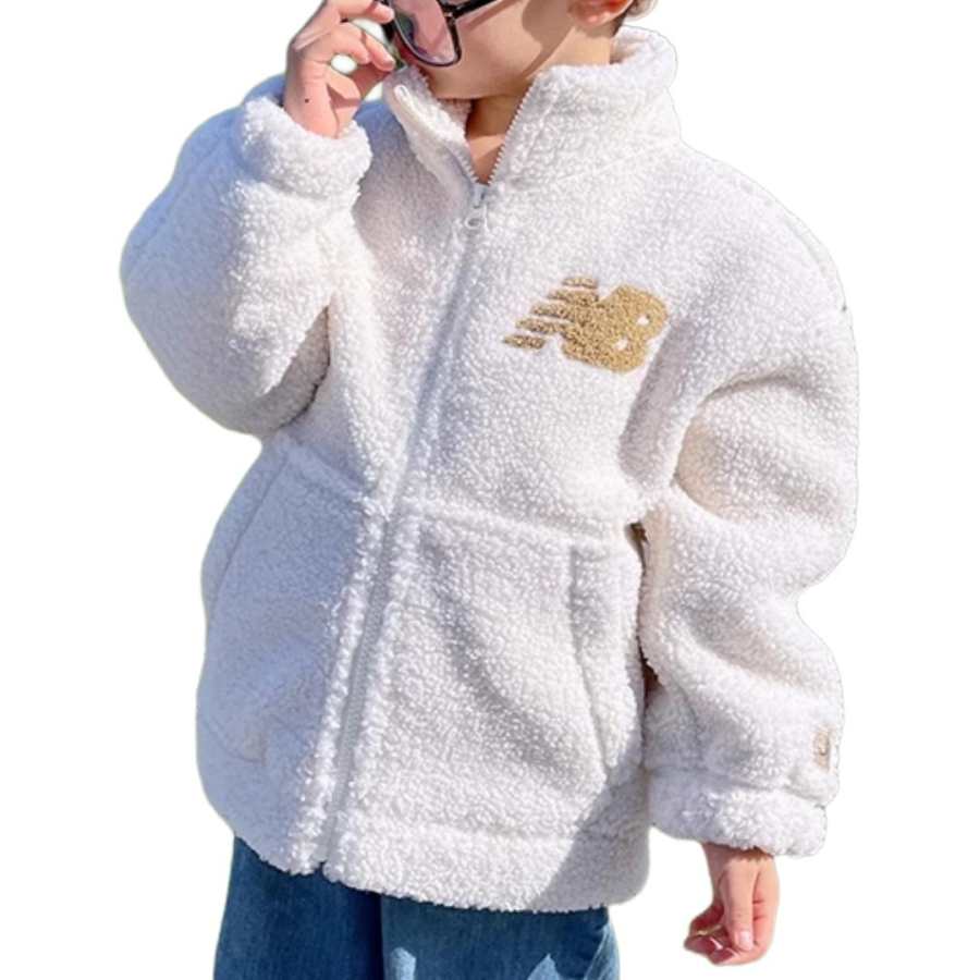 New Balance New Balance Top Sports Life Collection Thermal Casual Fleece Lined Windproof White Children Aged 3 7 Years Old