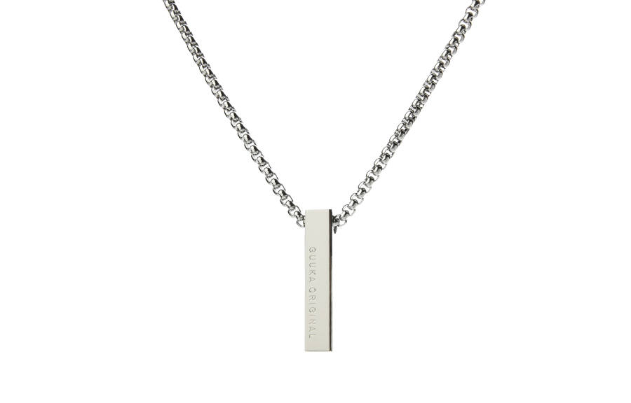 Guuka Titanium Steel Necklaces Unisex Silver White