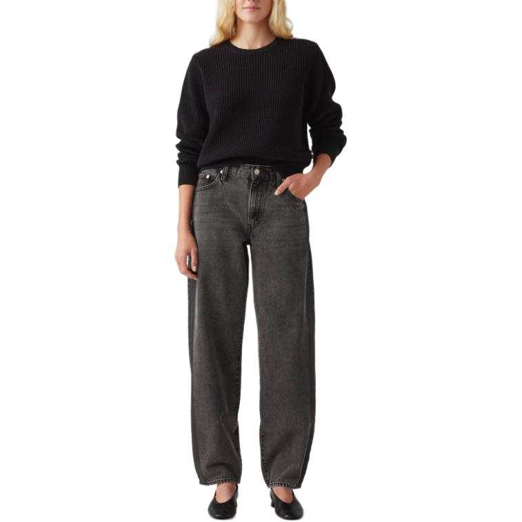 Levis Jeans Women's Gray Moderate Straight Fit Pants