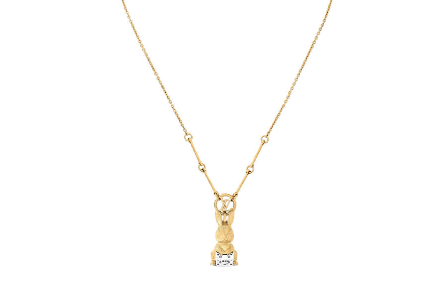 LOUIS VUITTON BUNNY Metal Necklaces Women's