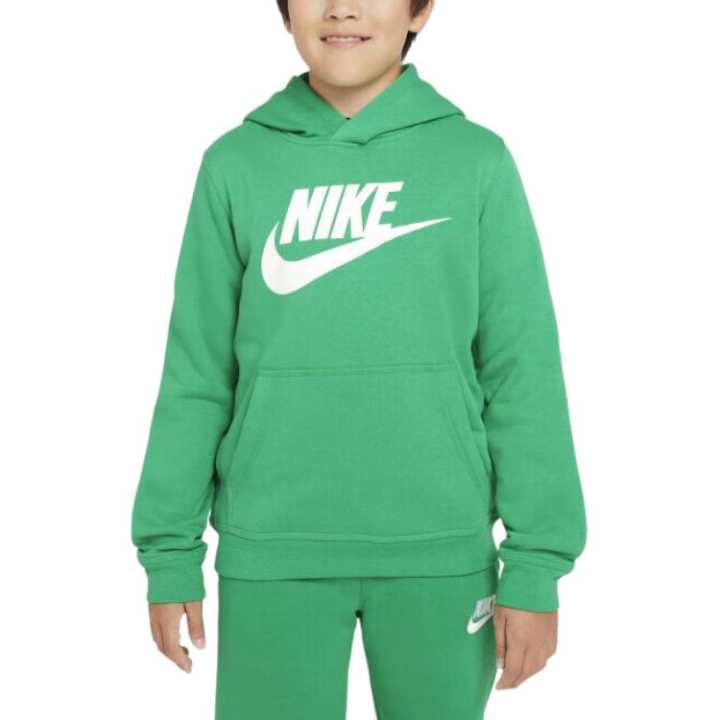 Nike Nike Sweatshirt Club FLEECE Lined Pullover Hooded Green Teenagers