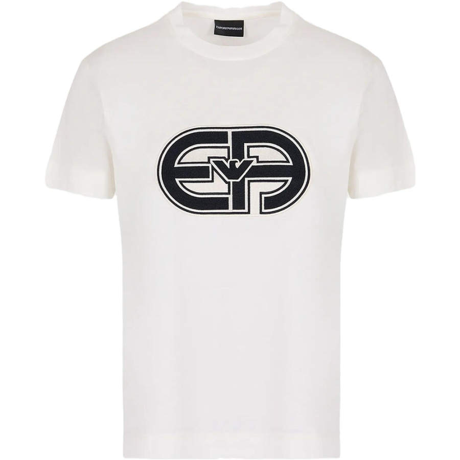 EMPORIO ARMANI EA SS23 T Shirt Men's Vanilla White