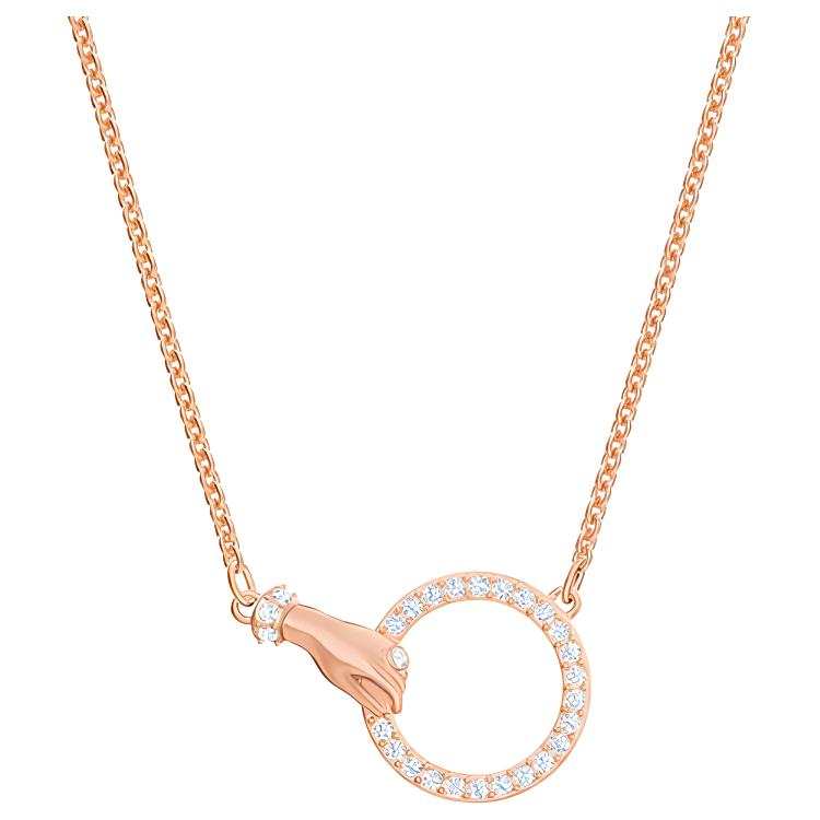 Swarovski Symbolica Faux Crystal Stone, Rose Gold Plated Necklaces Women's Rose Gold