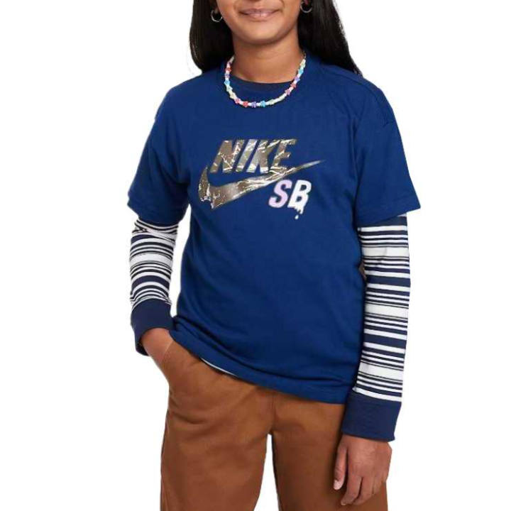 Nike Nike SB T Shirt Blue Void Kids'