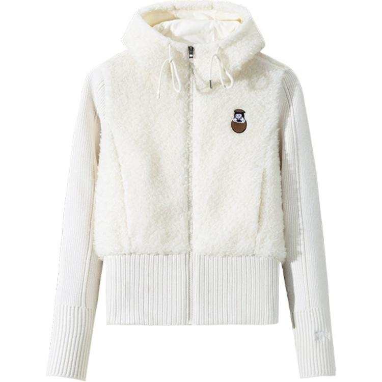 Anta x NEIXINXIAOHAI,LIANMINGKUAN Life Collection Velvet feel Coat Women's Vanilla Ecru