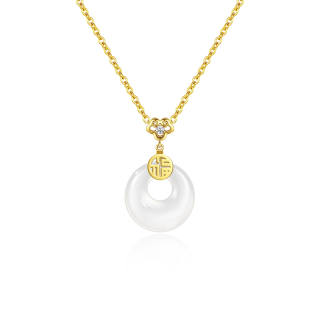 Gongzhu Hetian Jade Necklaces Green Jade Women's