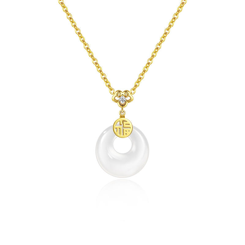 Gongzhu Hetian Jade Necklaces Green Jade Women's