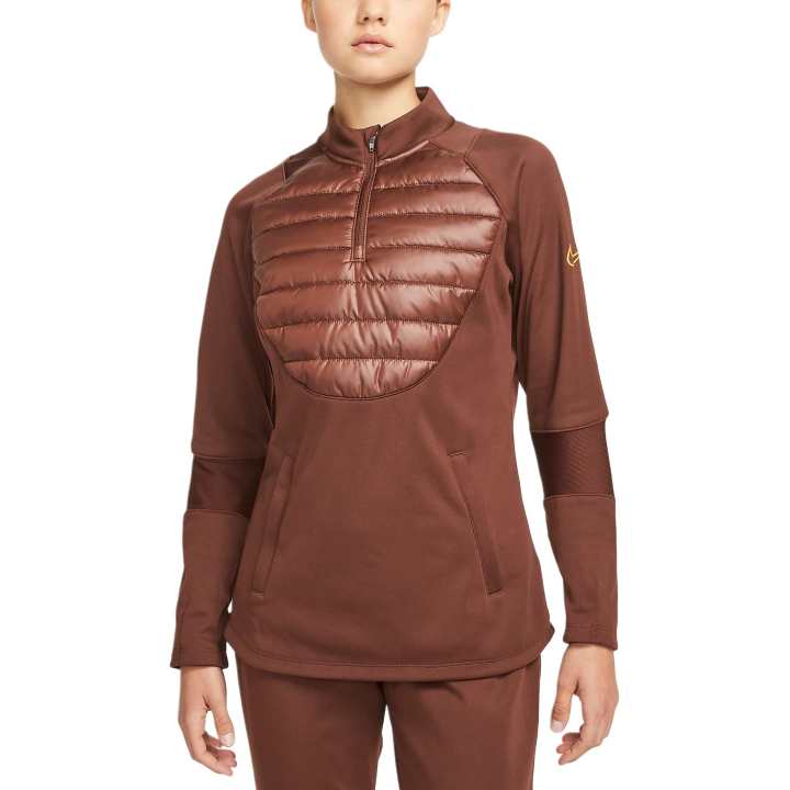 Nike Nike Therma FIT Academy Sweatshirt Women's Solar Eclipse Bronze/Solar Eclipse Bronze/Full Orange