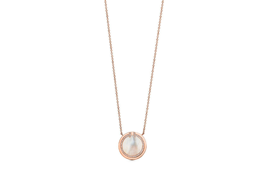TIFFANY & CO. T 18K Rose Gold Necklaces Women's