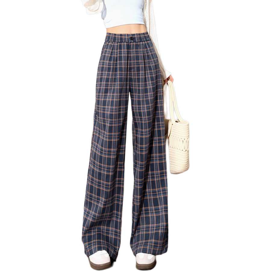 Tonlion Casual Pants Women's Thin Straight Fit Pants