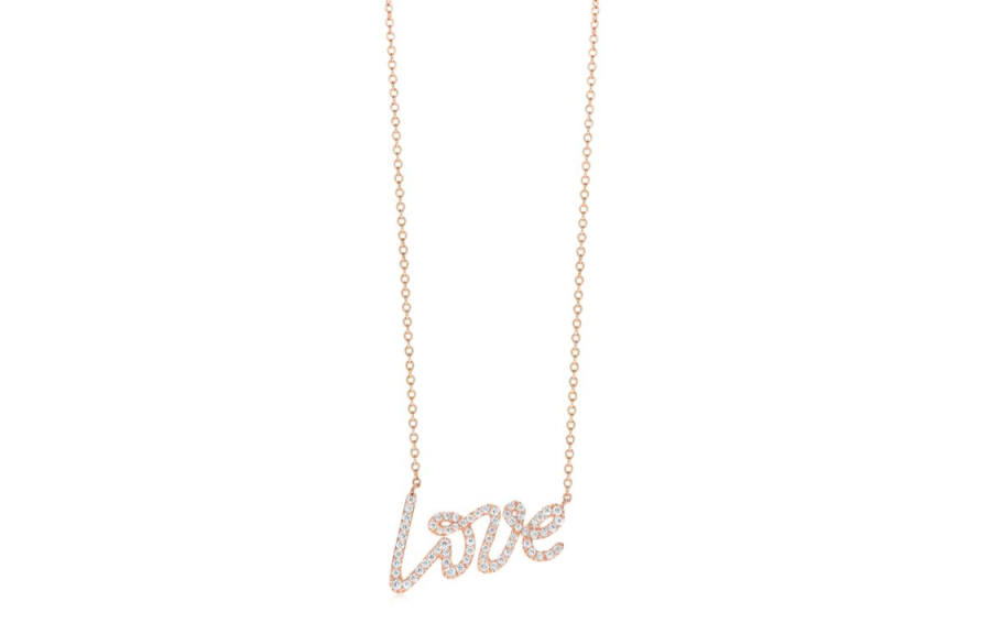 TIFFANY & CO. Paloma's Graffiti 18K Rose Gold, Diamond Necklaces Women's Rose Gold