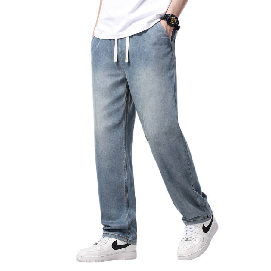 BALENO BALENO Jeans Men's Blue Thin Straight Fit Pants