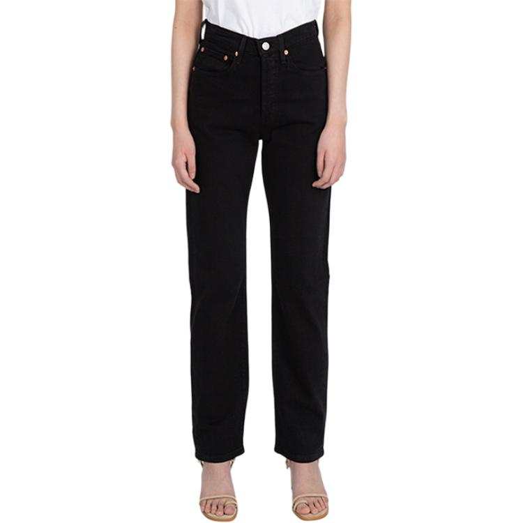 Levis Jeans Women's Black Moderate Straight Fit Pants