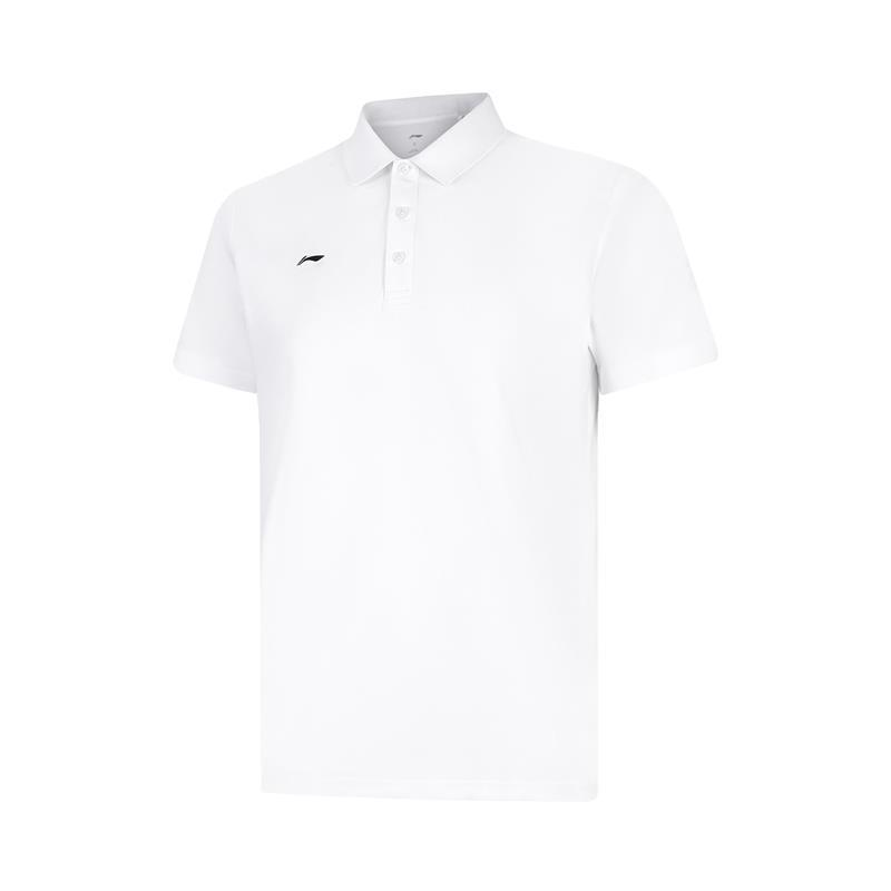 Li-Ning Li Ning Polo Shirts Men's Standard White Polo Collar Moderate Straight Fit