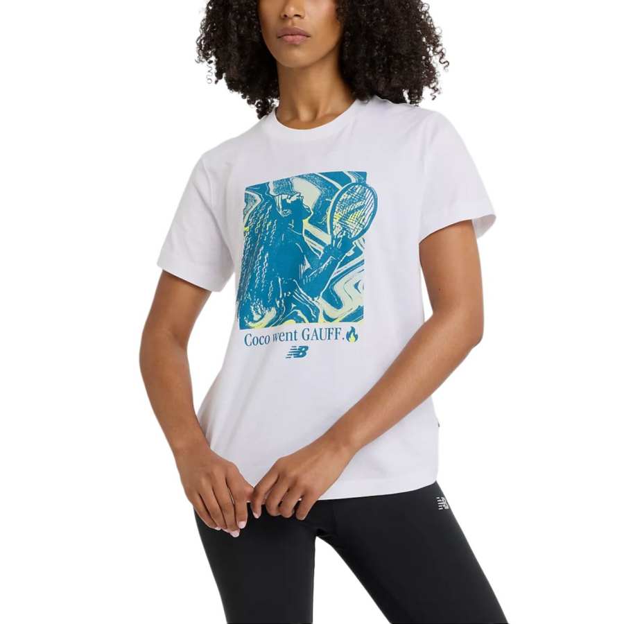 New Balance New Balance Coco Gauff FW24 Regular T Shirt Women's White