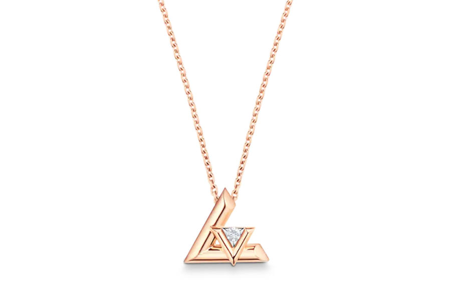 LOUIS VUITTON Lv Volt One Small Pendant Pink Gold And Diamond