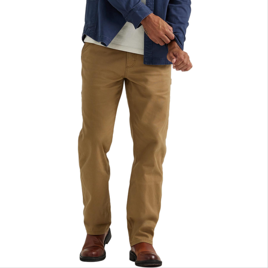 Lee Jeans Men's Dark Khaki Moderate Straight Fit Pants