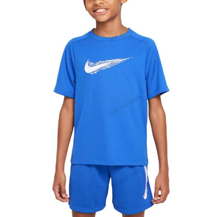 Nike Nike Dri Fit T Shirt Gaming Royal/White Teenagers