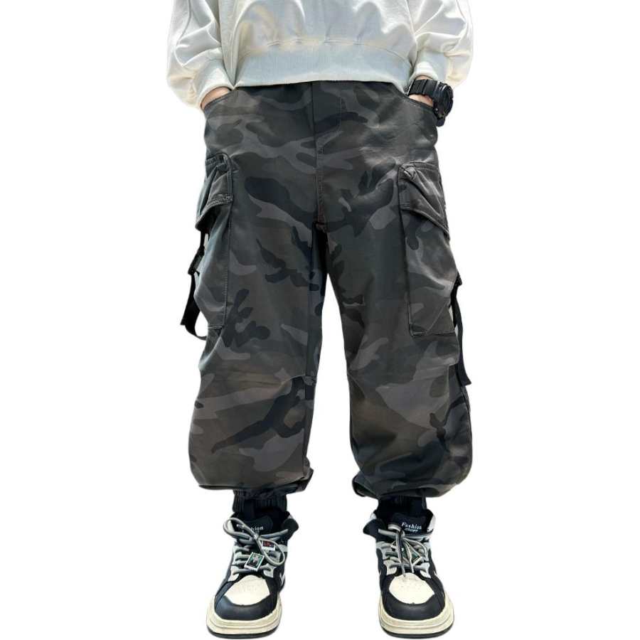 EASTERN CAMEL EASTERN CAMEL Full Length Pants Camouflage Teenagers