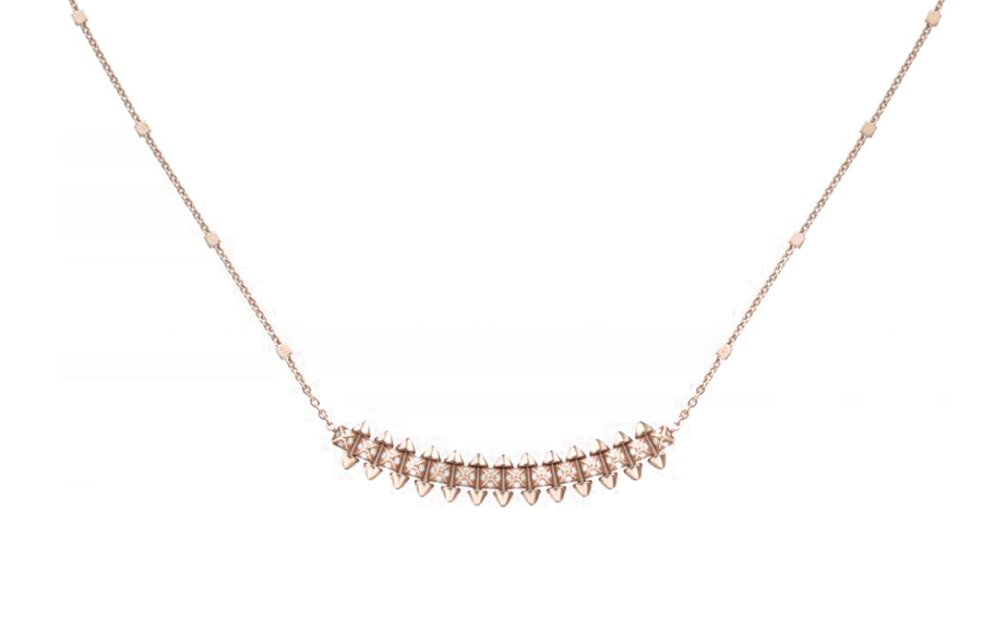 CARTIER CLASH DE CARTIER 18K Gold Diamond Necklaces Unisex Rose Gold