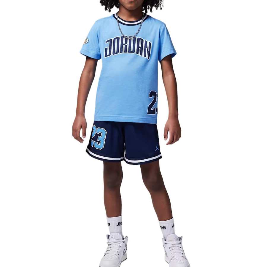 Jordan Jordan Casual Sportswear SS25 2 Piece Set Marine Blue Children Aged 3 7 Years Old