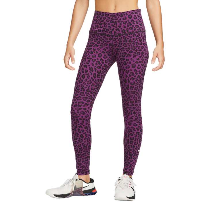Nike Nike High Waisted Printed Leggings Sports Pants Women's Purple