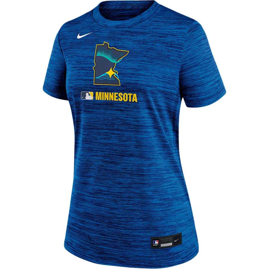 Nike Nike Minnesota Twins Authentic Collection City Connect Velocity Women's Nike Dri FIT Mlb T Shirt