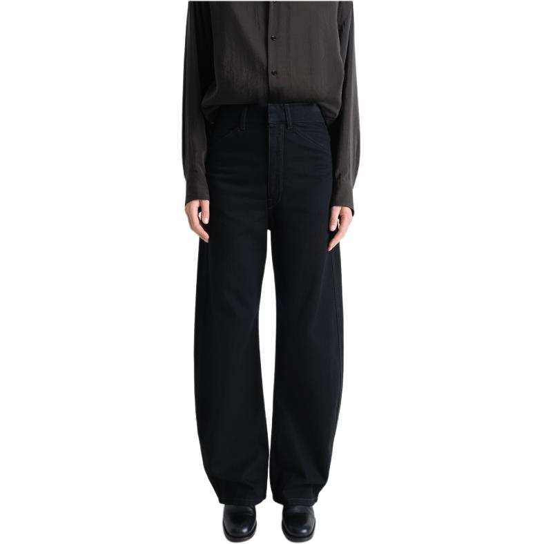 Lemaire High Waisted Curved Pants 'Black'
