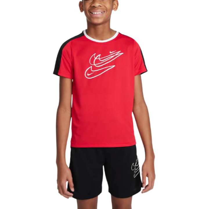 Nike Nike Dri Fit T Shirt University Red/Black/White/White Teenagers