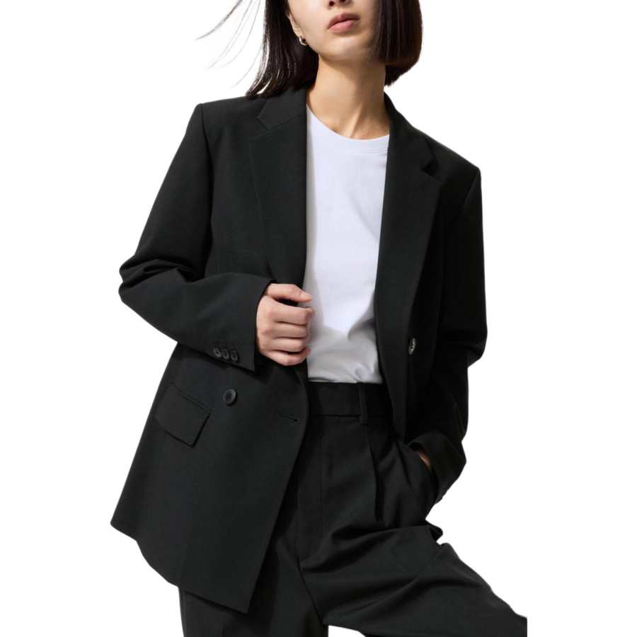 UNIQLO Business Suits Women's Black Suit Collar Moderate