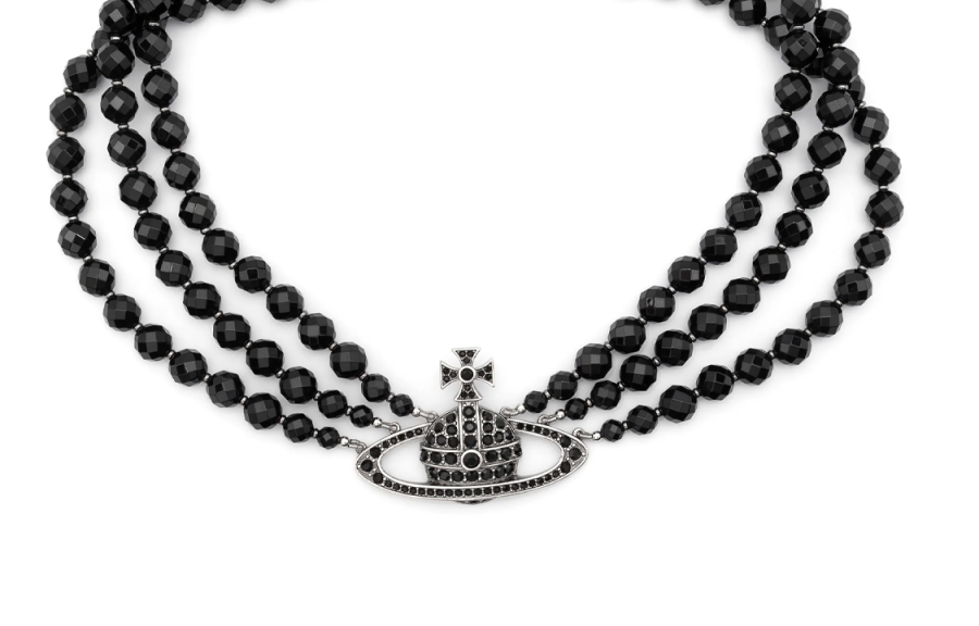 Vivienne Westwood Messaline Orb Three-row Chocker