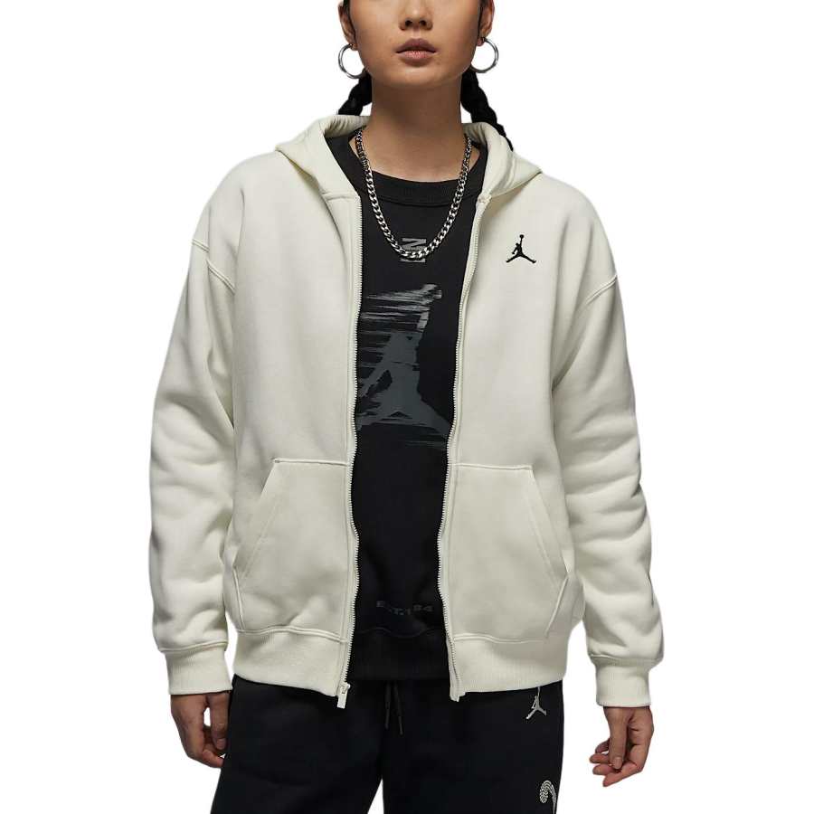 Jordan Jordan Brooklyn Fleece FW24 Fashion Minimalist Style Fleece Lined Thermal Hooded Zippers Sweatshirt Women's