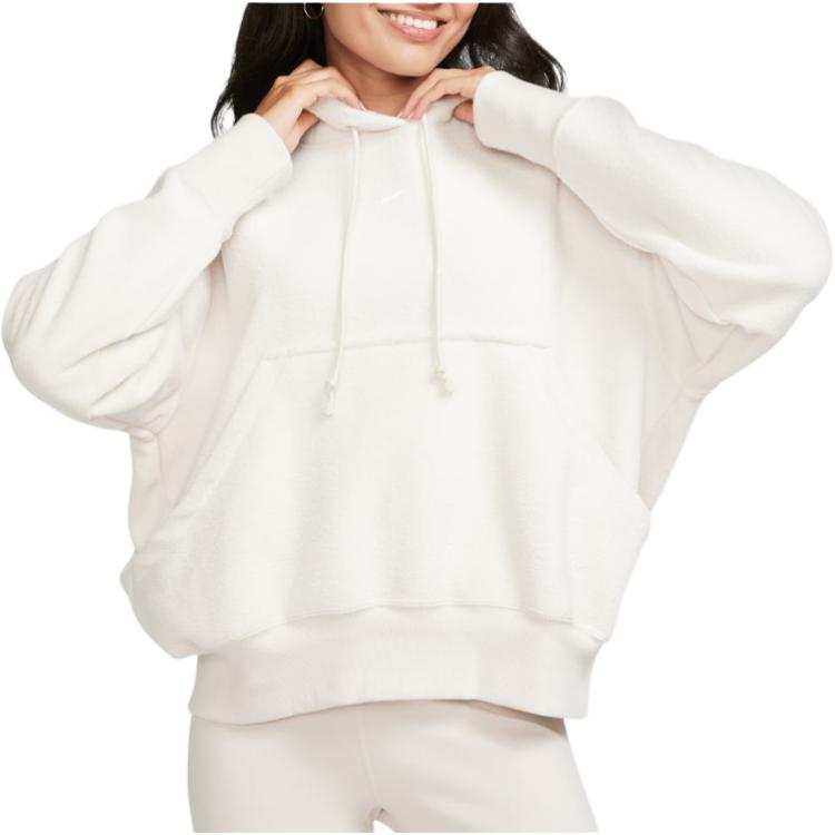 Nike Nike Sweatshirts Women's White Hooded Non Detachable Moderate