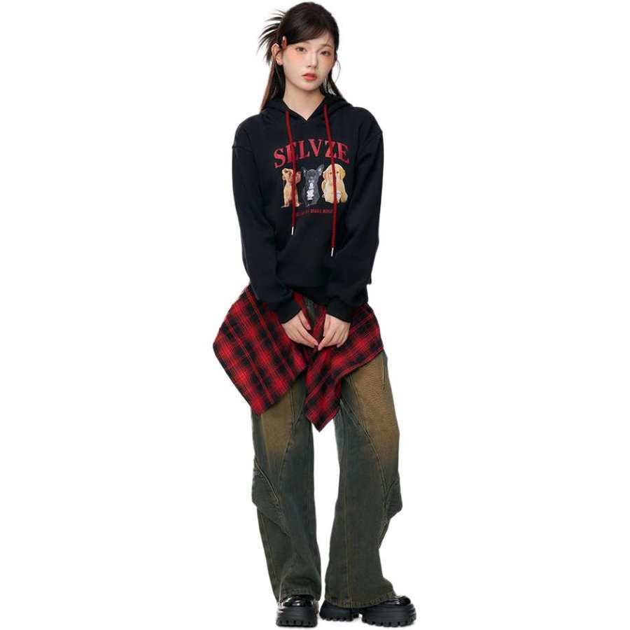 FABRIC PIG Casual Suits Women's Sweatshirt+Jeans Hooded Moderate Other