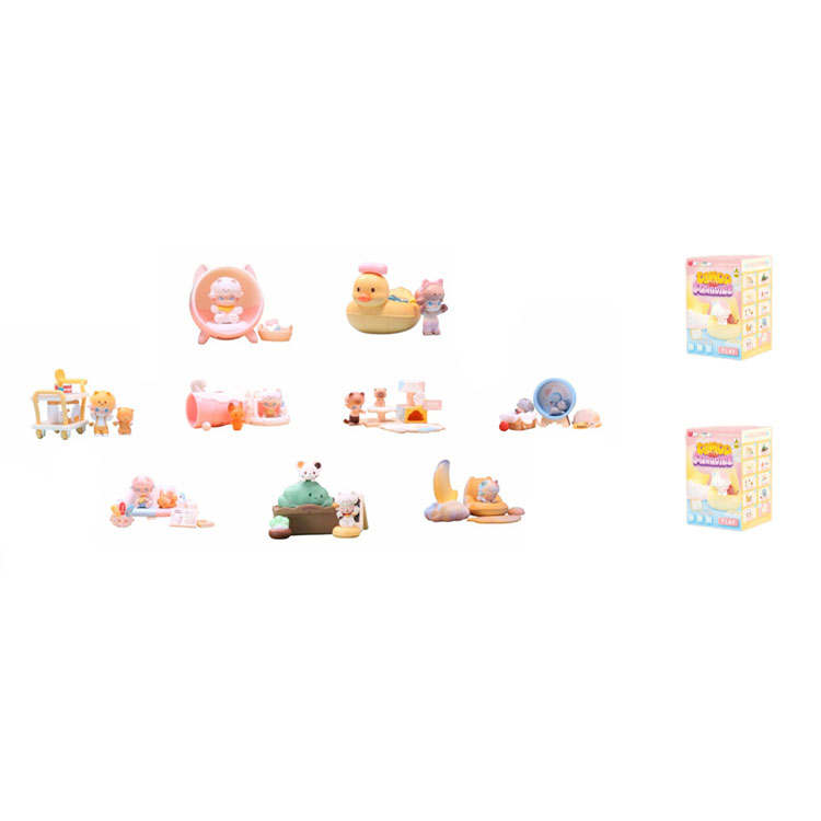 POP MART POP MART Dimoo Kitten Amusement Park Collection Equipment Creative Mystery Boxes Single Mystery Box/Full Box 9 Pcs