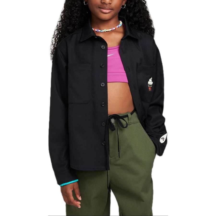 Nike Nike Shirt SBDri Fit Black/Safety Orange Kids'