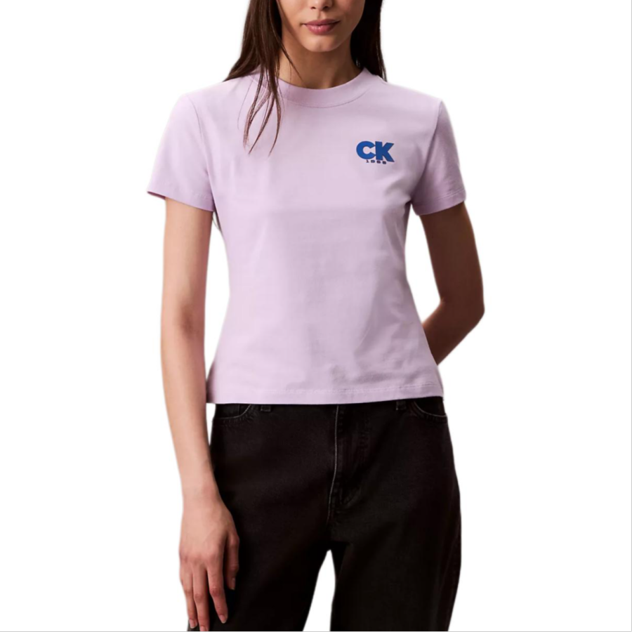 Calvin Klein T Shirts Women's Lavender Crew Neck