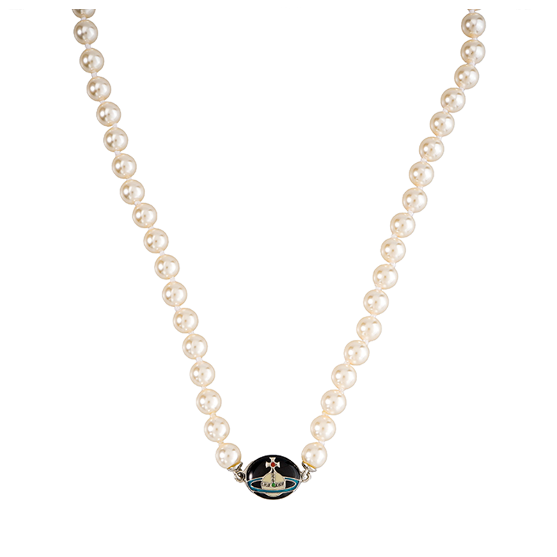 Vivienne Westwood Necklaces Women's Black Porcelain