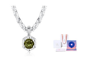 WINY 925 Sterling Silver Synthetic Cubic Zirconia Necklaces Women's