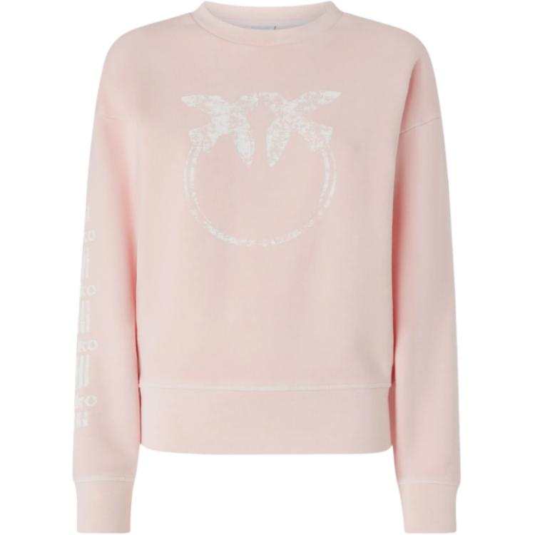 Pinko embroidered-logo cotton sweatshirt
