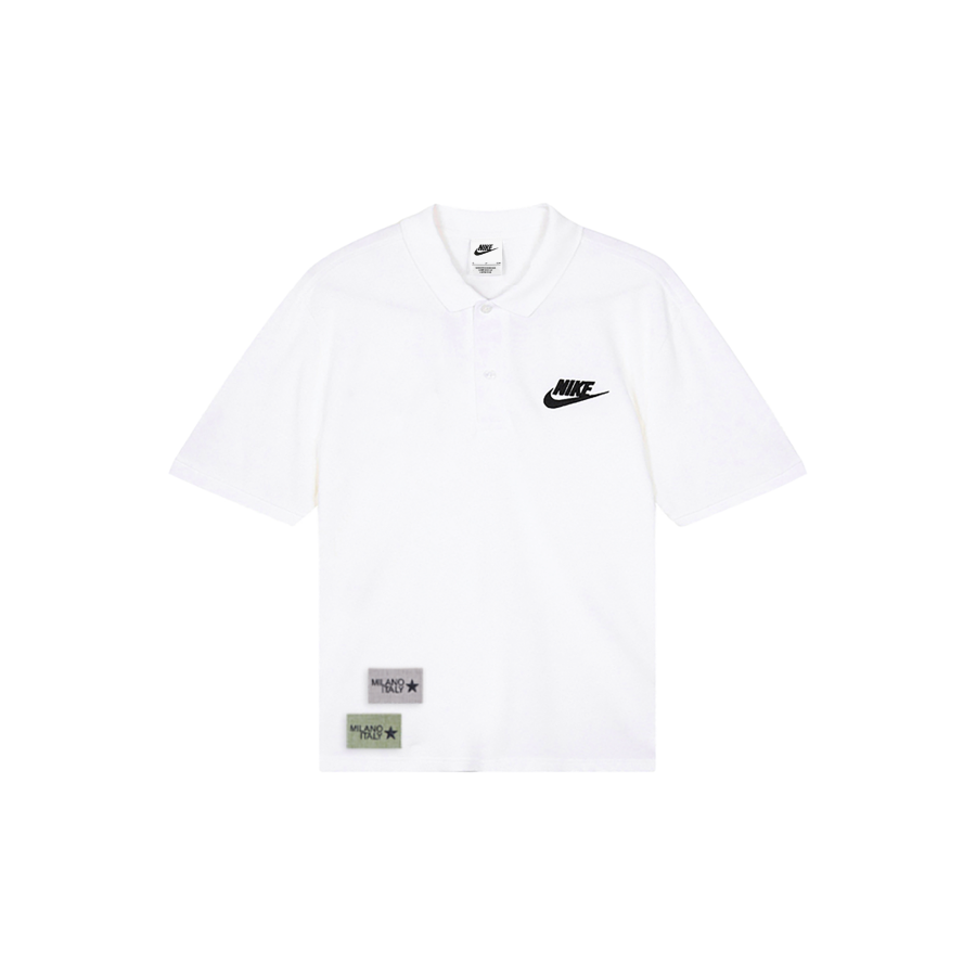 Nike Nike Polo Shirts Men's White Polo Collar Moderate Straight Fit