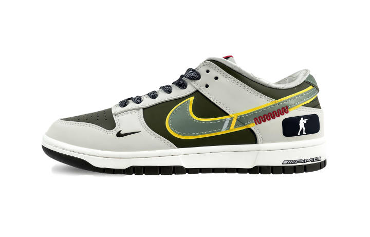 Nike Nike Dunk Golden Silk Monkey Leather Abrasion Resistant Abrasion Resistant Low top Skateboard Shoes Unisex Ecru