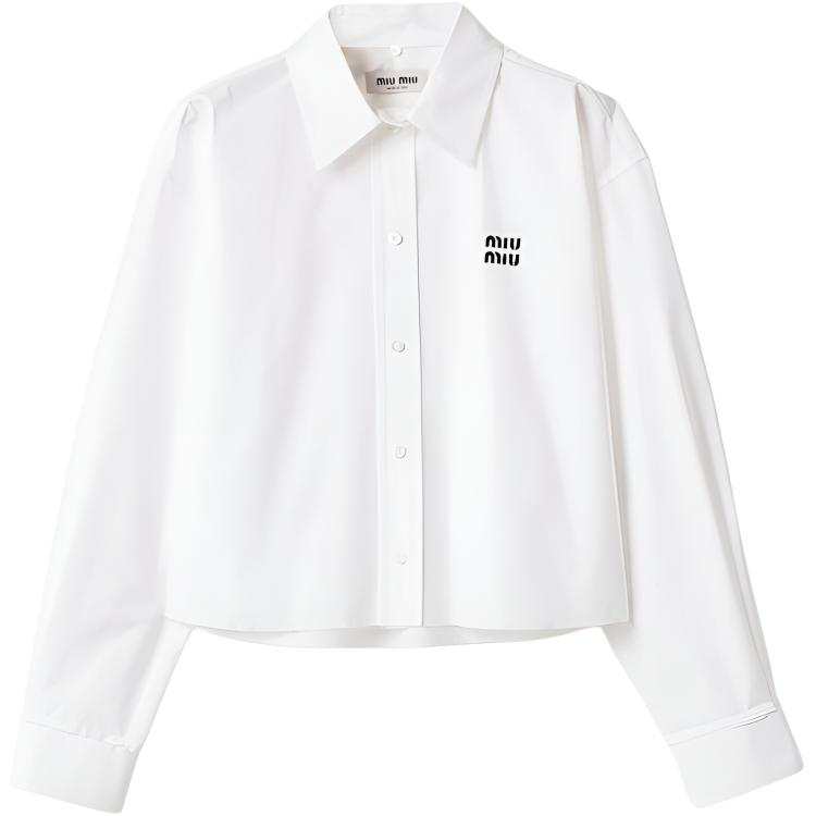 Miu Miu cropped poplin shirt