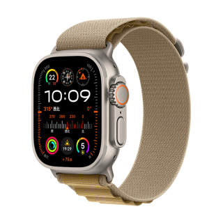 Apple Watch Ultra 2 GPS+Cellular Edition 49mm Titanium Watch Case, High Mountain Loop Strap 2024 Smart Watches