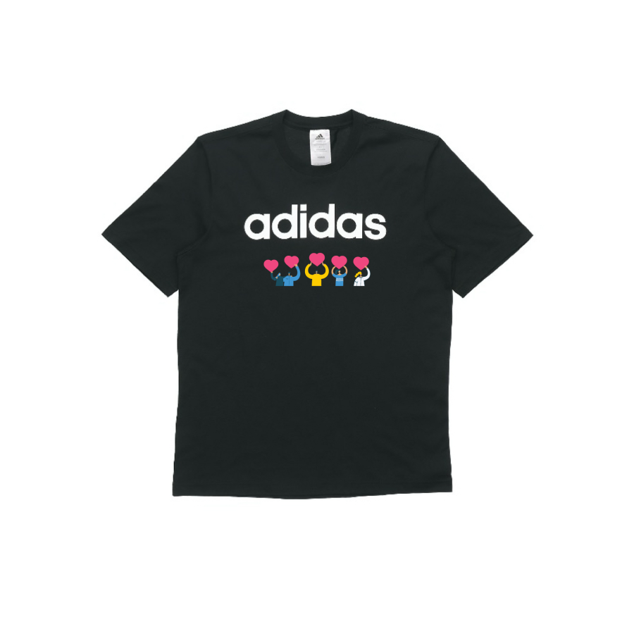 Adidas Adidas Chinese Fashion Trend American Casual Sports Crew Neck Short Sleeved T Shirts Unisex