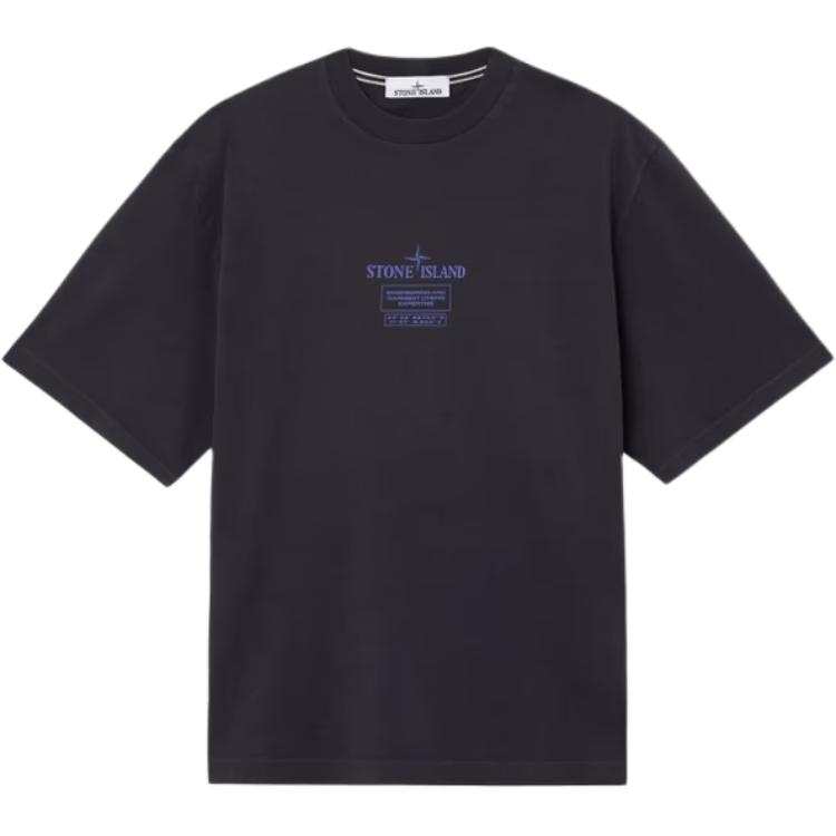 Stone Island 2100037 Combed cotton logo-plaque T-shirt