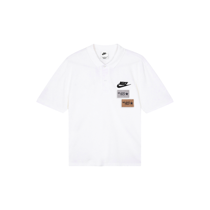 Nike Nike Polo Shirts Men's White Polo Collar Moderate Straight Fit