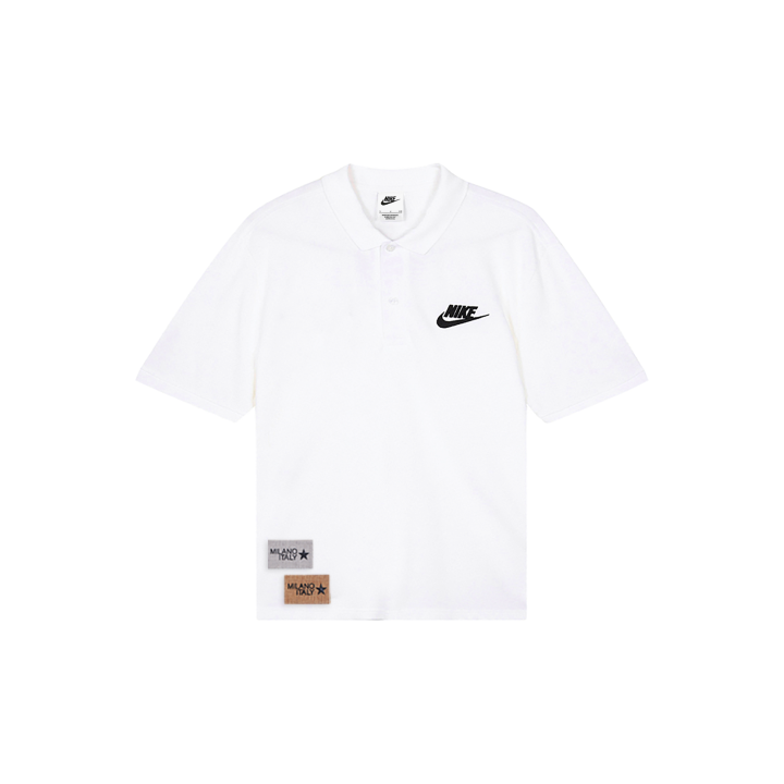 Nike Nike Polo Shirts Men's White Polo Collar Moderate Straight Fit