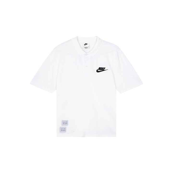 Nike Nike Polo Shirts Men's White Polo Collar Moderate Straight Fit