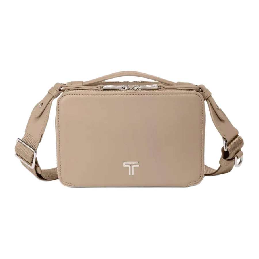 TUMI Voyageur Leather Crossbody Handbag Regular Women's Oat